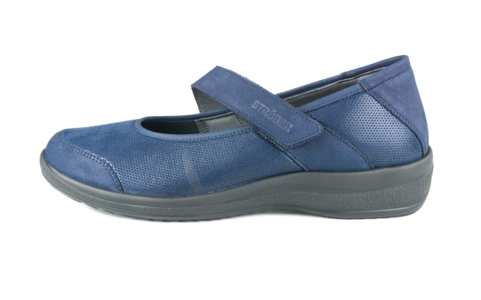 MEL Stretch + Nubuk in blau