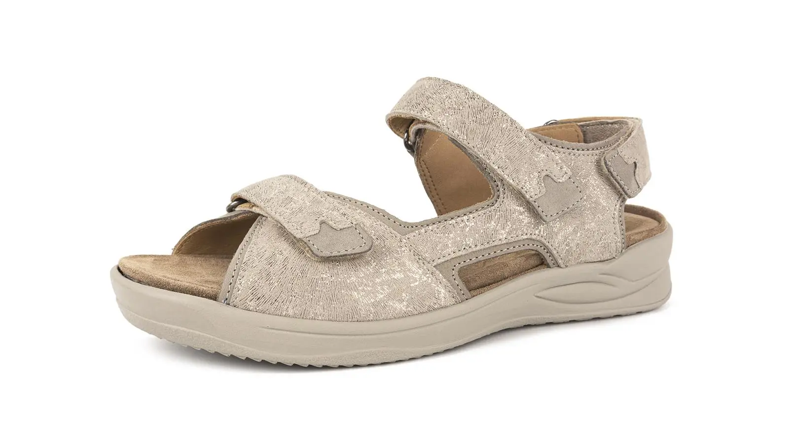 KASSANDRA Schuhe aus LammVelour in Sand und Kiesel, elegant positioniert auf einem hellen Hintergrund.