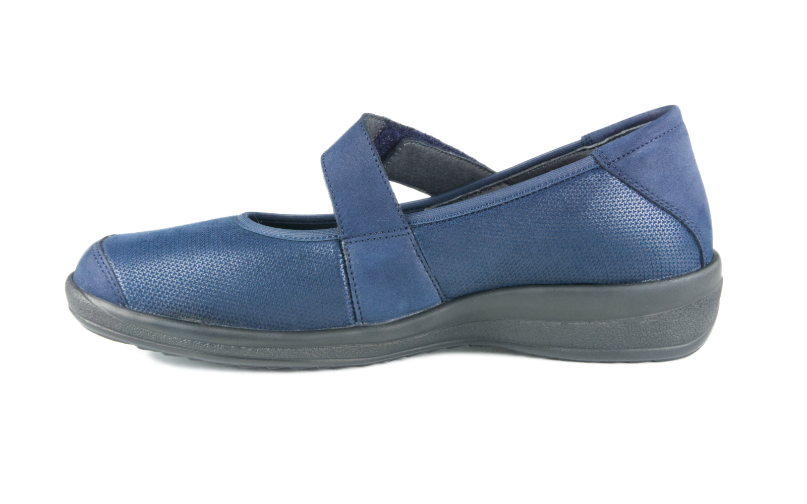 MEL Stretch + Nubuk in blau, Schuhwerk, Schuh, Sneaker, Leinwand, Sandale