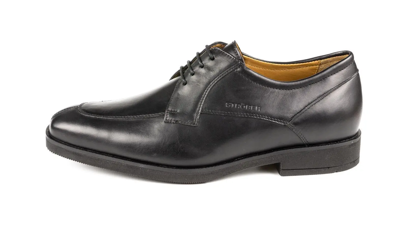 Der schwarze FELIPE BusinessNappa Schuh steht elegant auf einer neutralen Oberfläche, ideal für formelle Anlässe.