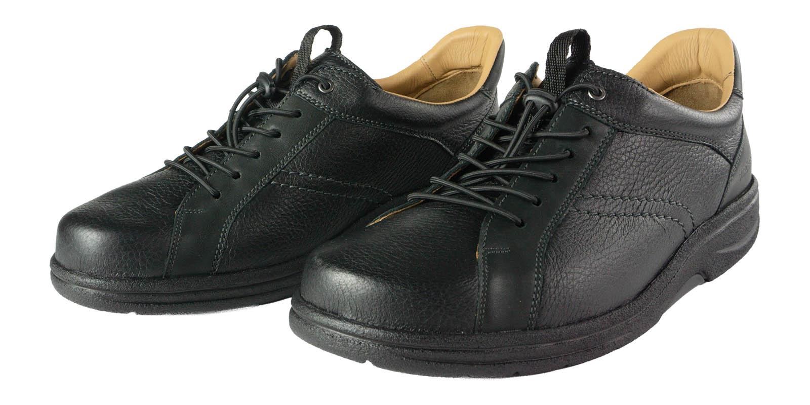 MENDEL SoftCalf+FettNubuk in schwarz, leder, schuhe, dunkel, hauptmerkmal-schnürung, alltagsschuhe