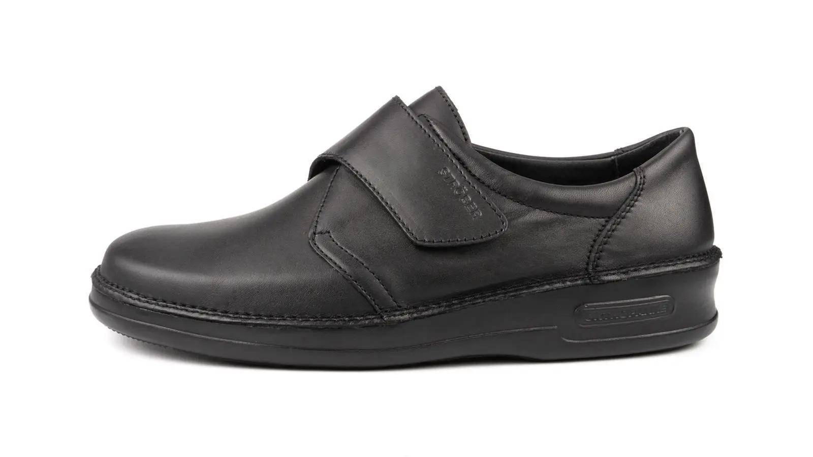 Der schwarze ALEX SportNappa Schuh liegt auf einer hellen Oberfläche, präsentiert seine elegante Silhouette und das hochwertige Material.