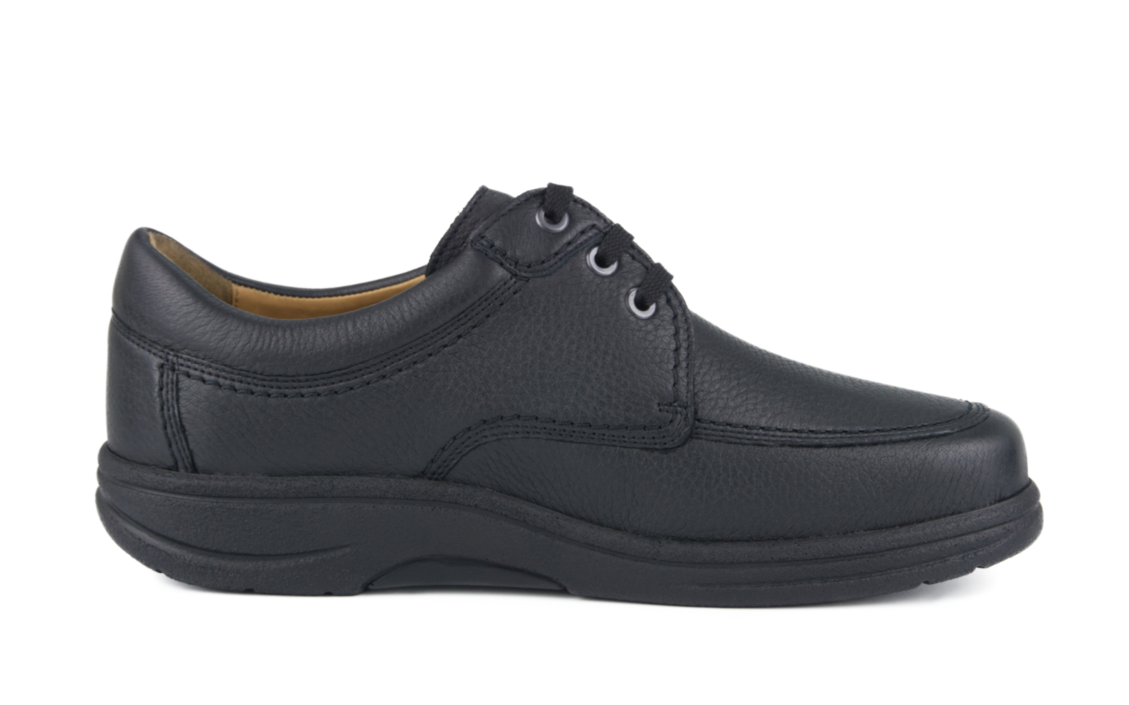 MAURO Hirsch Schuh in schwarz, Weite K/M, seitliche Ansicht mit eleganter Form und hochwertiger Verarbeitung.