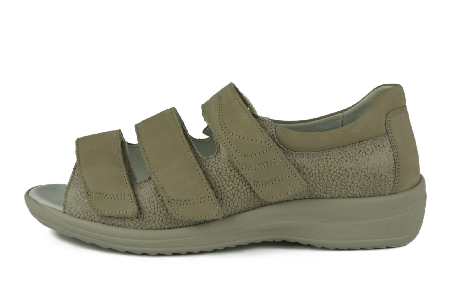 HEIKE Nubuk+LVLeaf in kiesel HEIKE Nubuk+LVLeaf in kiesel, Bekleidung, Schuhwerk, Sandale, Schuh, Sneaker