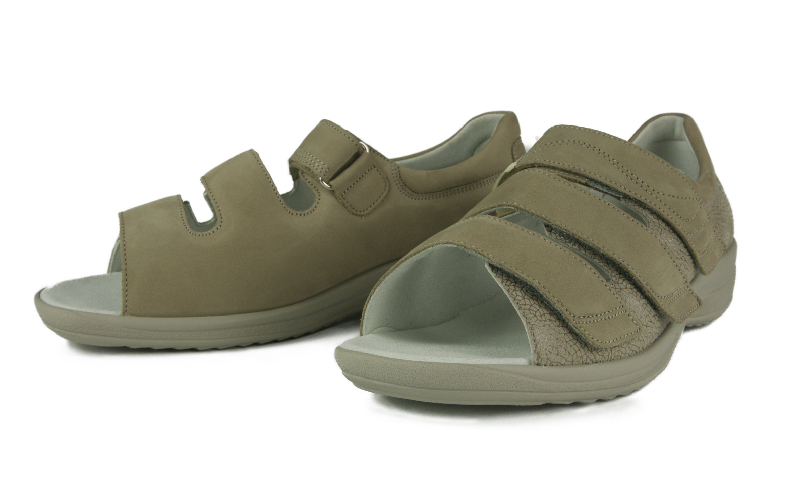 HEIKE Nubuk+LVLeaf in kiesel HEIKE Nubuk+LVLeaf in kiesel, Bekleidung, Schuhwerk, Sandale, Schuh, Sneaker