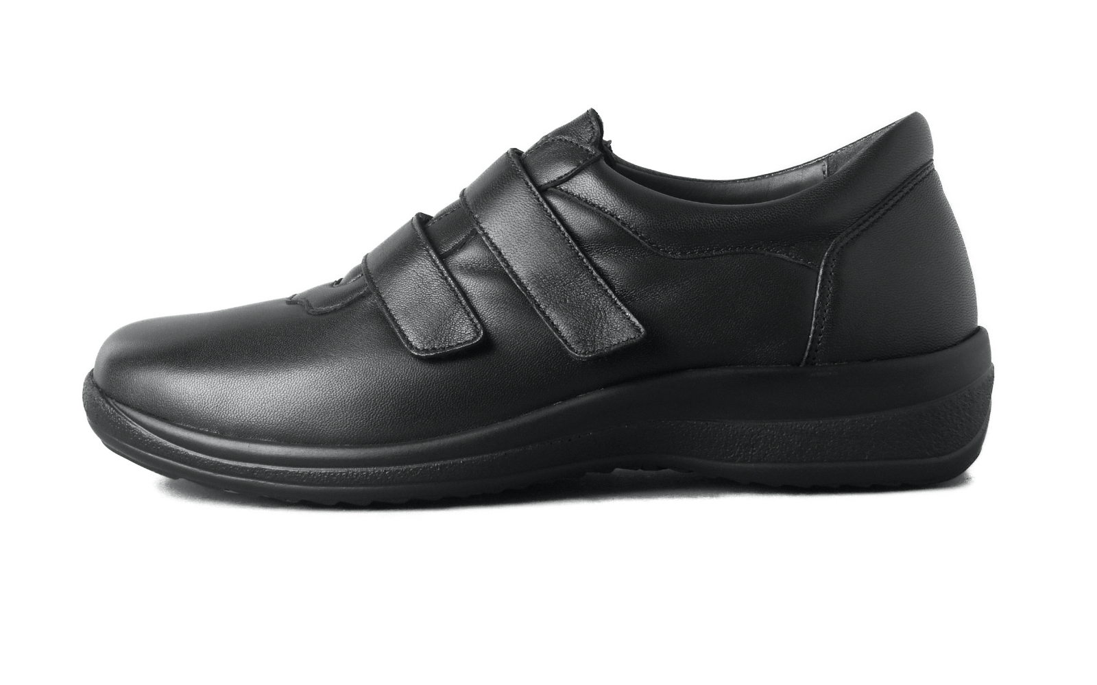 75014H_11_1.jpg Schwarzer Schuh, Klettverschluss, Lederoptik, Flache Sohle, Halbschuh, Schwarzer Schuh, Klettverschluss, Lederoptik, Flache Sohle, Geschlossener Schuh, Schuh, Klettverschluss, Schwarz, Lederoptik, dicke Sohle