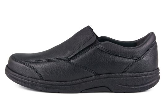 86034H_8_1.jpg MARIO Hirsch in schwarz, slip-on, schwarz, leder, gepadded, schuh, slip-on, schwarz, leder, schuh, komfort, Slipper, Slipper, Klettverschluss, Lederschuh, Dunkelblau/Schwarz, slip-on, schwarz, Leder, Schuh, gepolstert