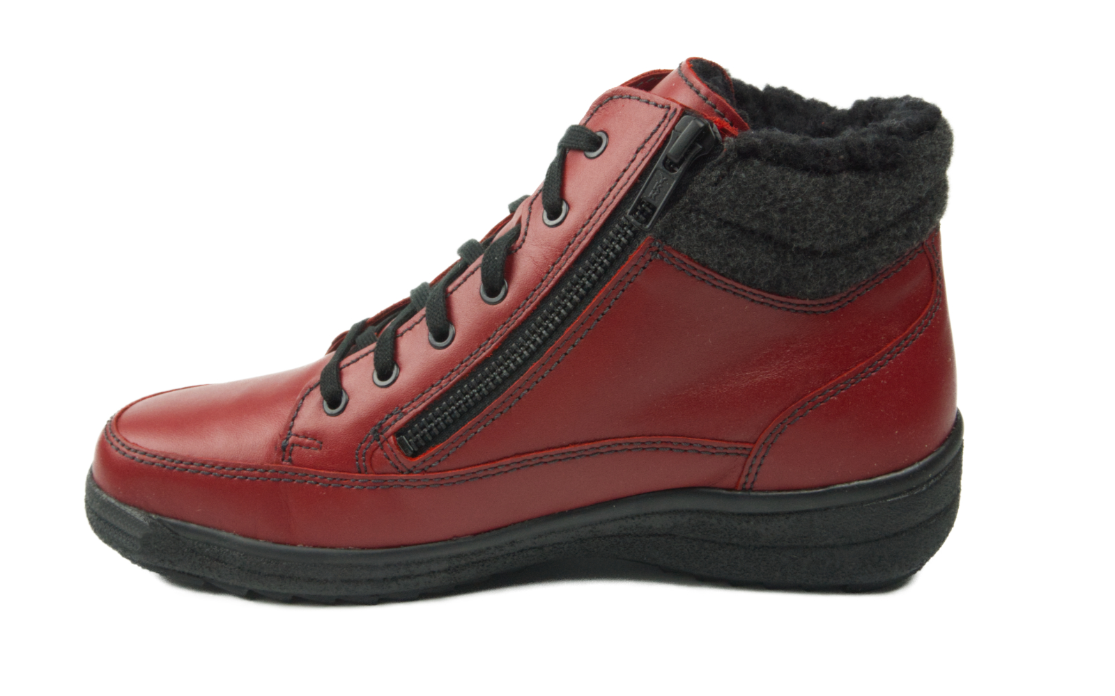73019H_1+84_72_3.jpg SELMA Nap+Filz WO in rot, Schuh, Stiefel, Rot, Gummi-Sohle, Reißverschluss, Stiefel, Sneaker, Rot, Leder, Gepolsterte Knöchelstiefel, Stiefel, Rot, Leder, Seitlicher Reißverschluss, Gummisohle, Stiefel, Rot, Lederschuh, Schnürstiefel, Wollfutter