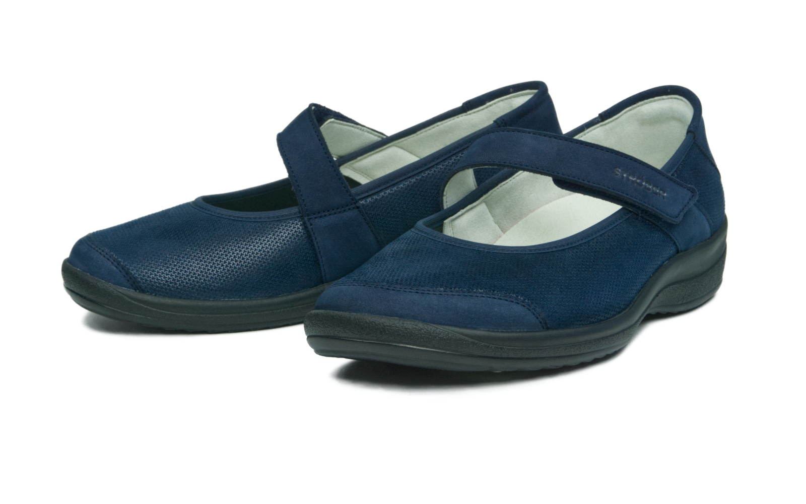 75018H_910+3_60_2.jpg MEL Stretch + Nubuk in blau, Schuhe, Slipper, Ballerinas, Schnürlos, Damen, Damen-Schuhe, Ballerinas, Slingbacks, Navy, Schnürloser Schuh, Sneaker, Damen-Schuhe, Slipper, Blaue Schuhe, Strappe, Sneaker, Damen, Blau, Gummisohle, Strap-Schuh