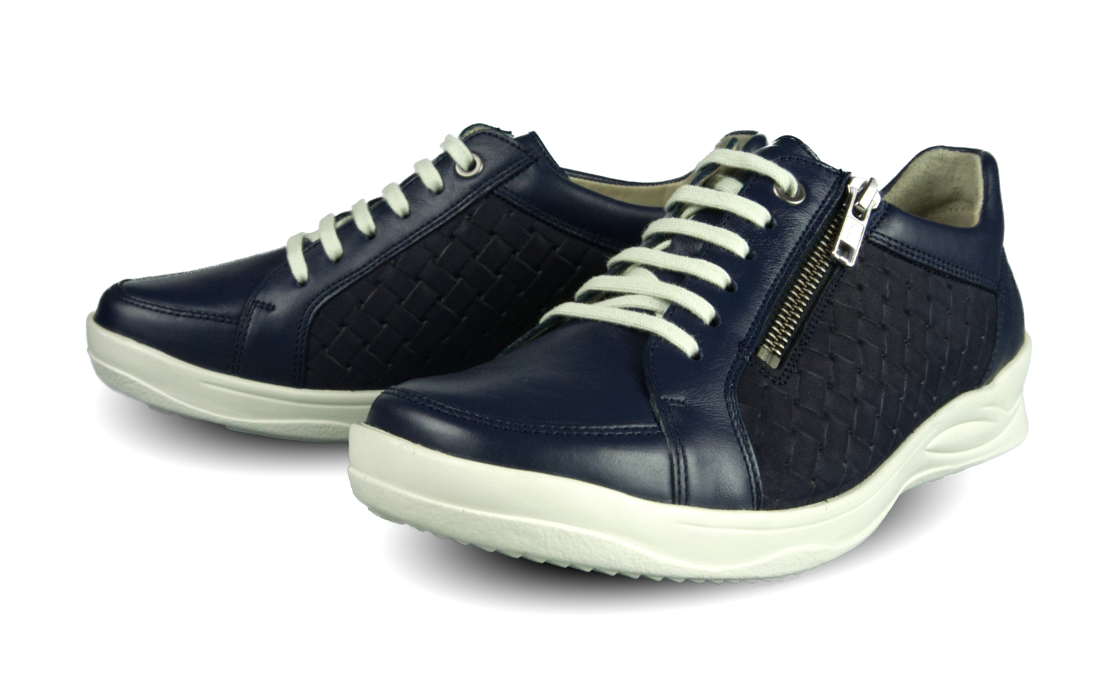 KORDULA Nappa + NubukFlecht in marine, Bekleidung, Schuhwerk, Schuh, Sneaker