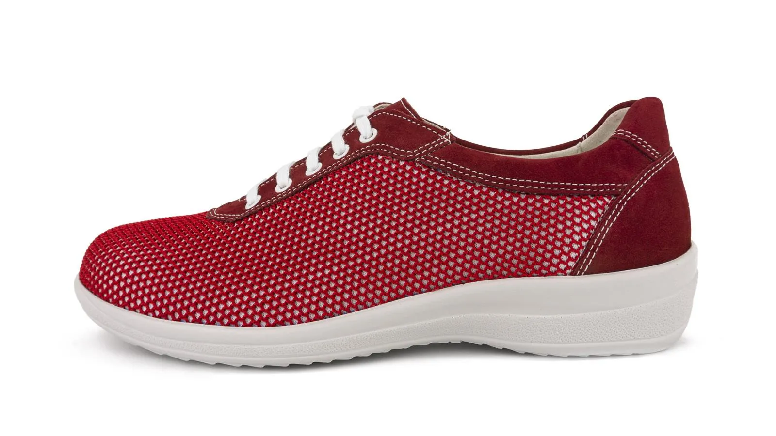 MERLE, Mesh Nubuk in rot