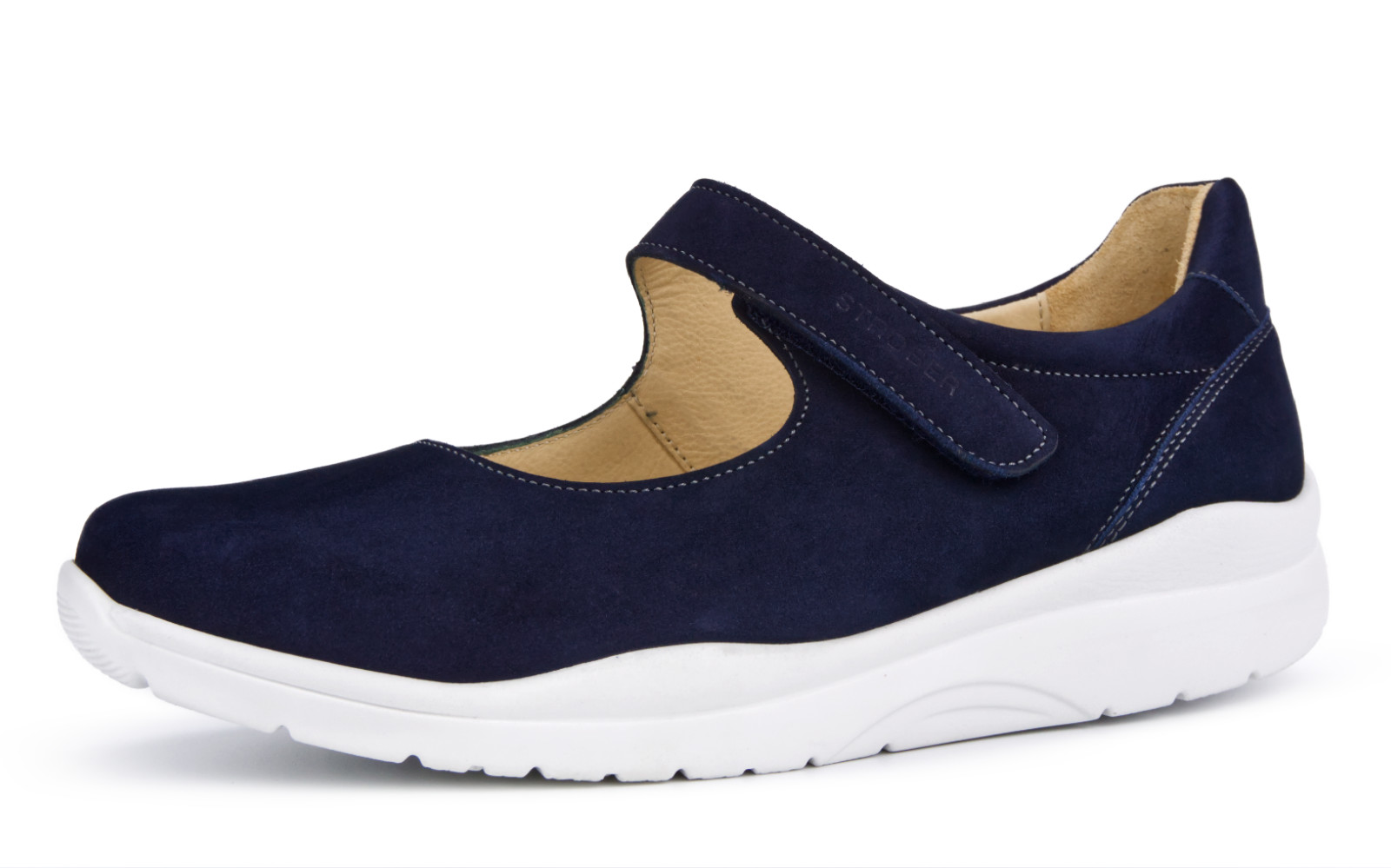 YWEN Nubuk in marine, Damen-Sneaker, Slipper, Navy-Blau, Synthetikleder, Gummisohle, Leder, marineblau, Damen, Schnürschuh, Sandale, weiße-Sohle, damen schuh, slipper, leder, marineblau, weiße sohle, schuh, slipper, dunkelblau, leder, weiße-sohle