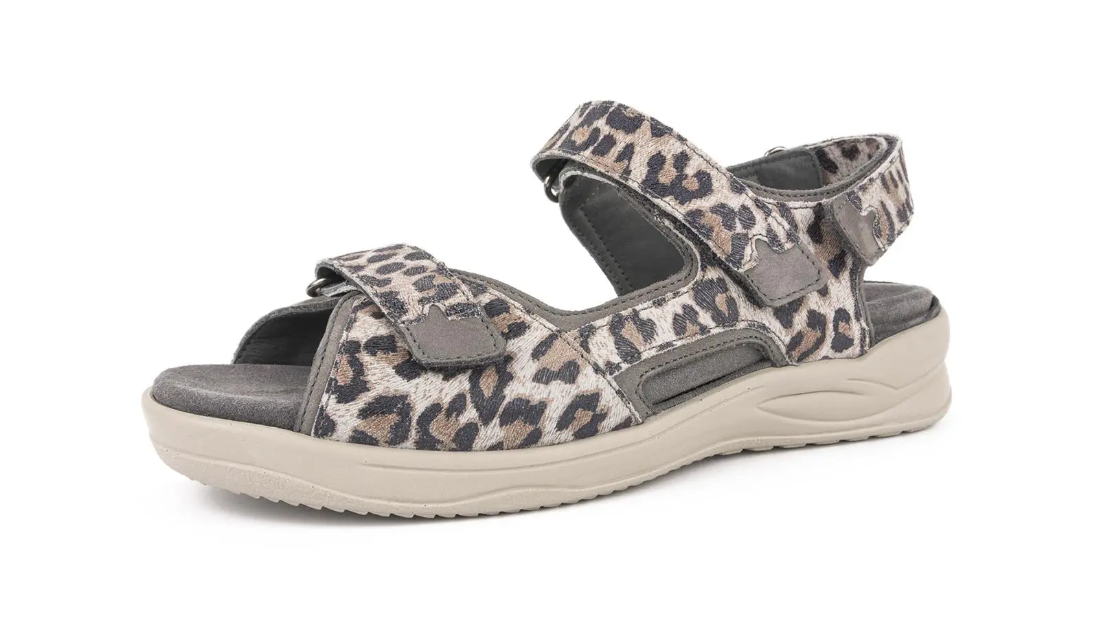 Beigebraune VelourNubuk-Schuhe KASSANDRA, seitlich positioniert auf einem neutralen Hintergrund.