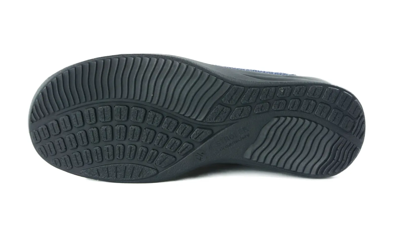 KORDULA Nubuk+LammVelourLeave in marine, seitliche Ansicht der eleganten Damenschuhe auf einem neutralen Hintergrund.