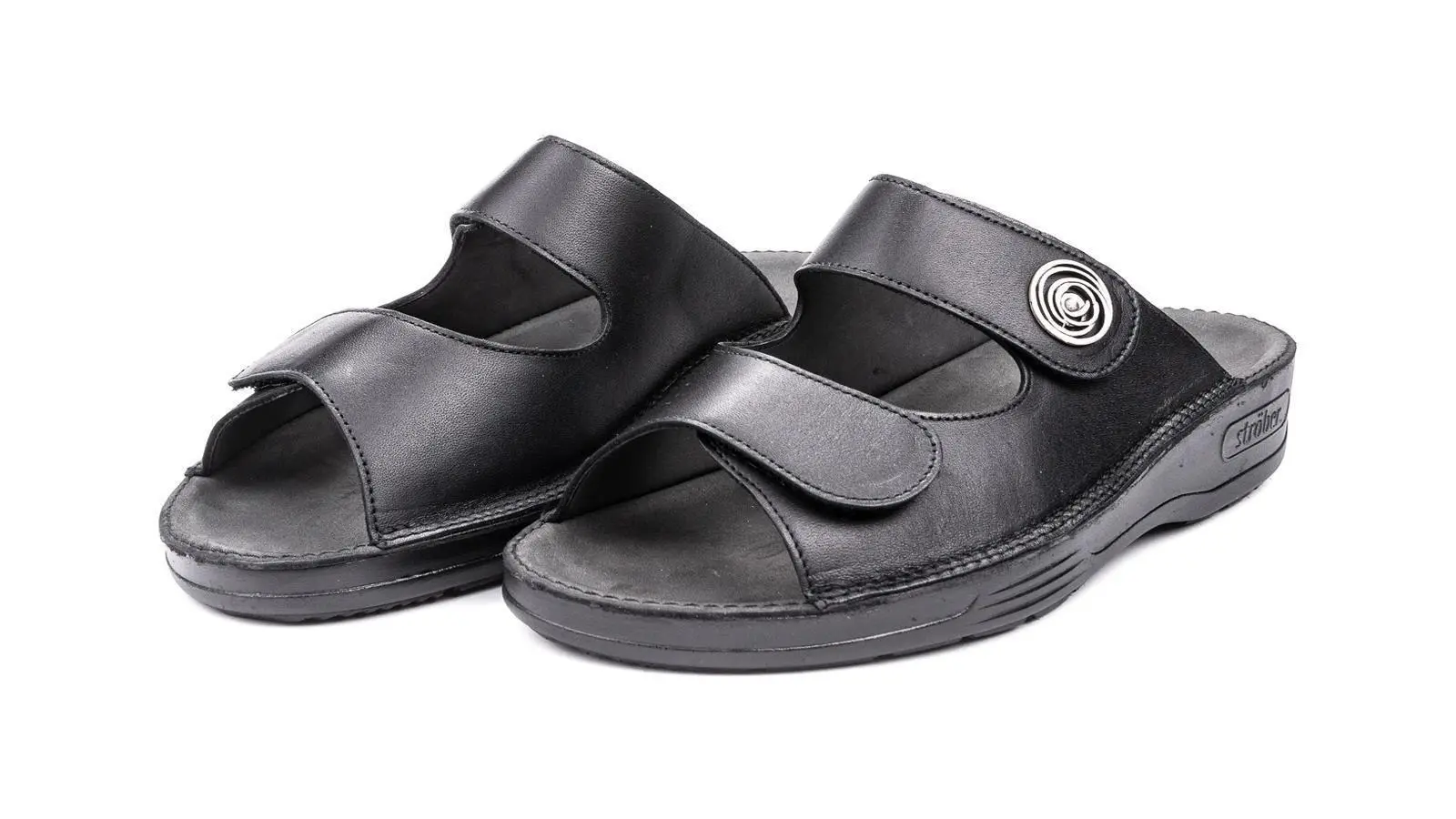 Eleganter ANNA Schuh aus schwarzem Nappa in seitlicher Ansicht, mit feinen Details und stilvollem Design.