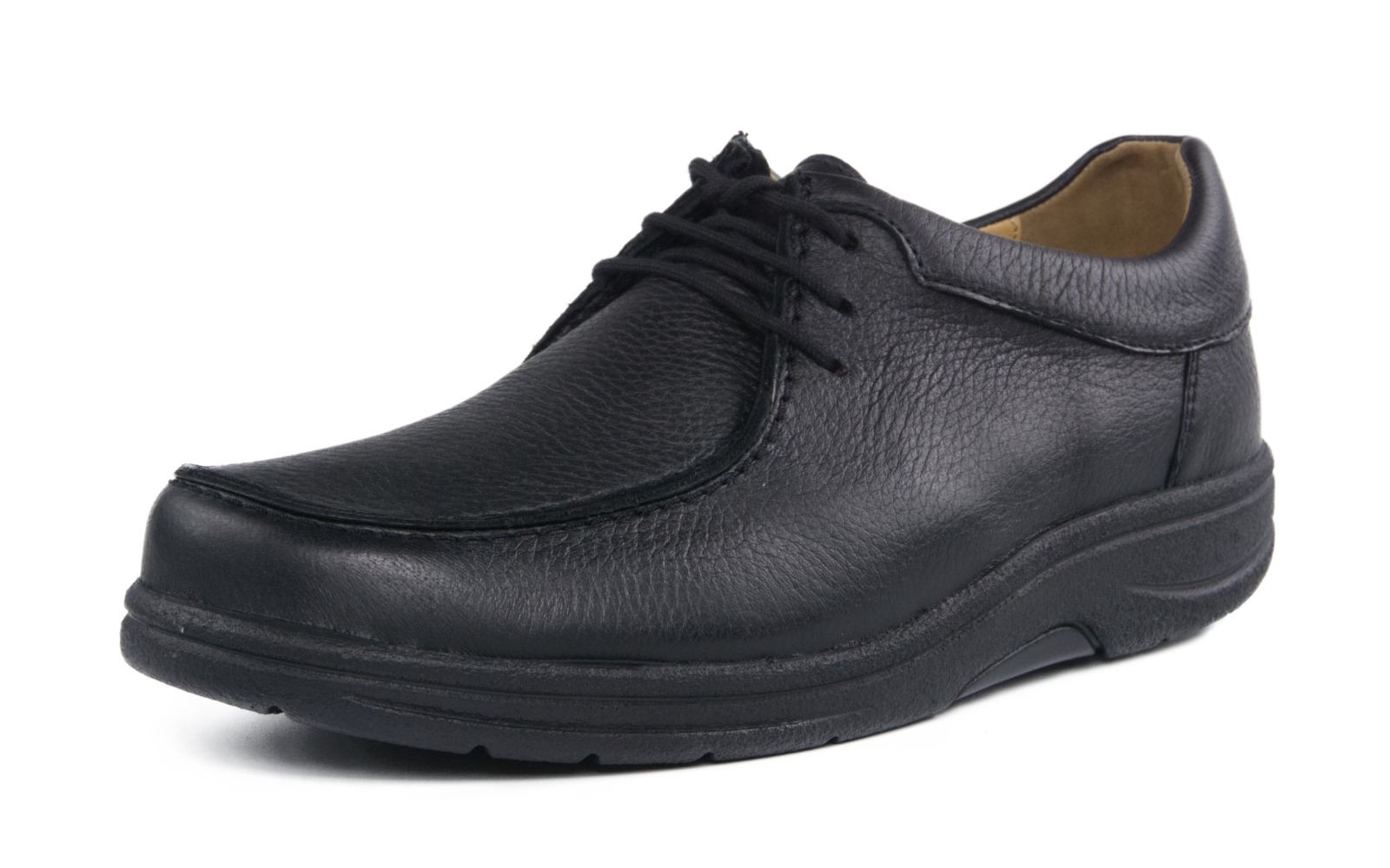 Schwarze MELVIN Hirsch-Schuhe, elegant und modern, stehen auf einem neutralen Hintergrund. Perfekt für schicke Anlässe.