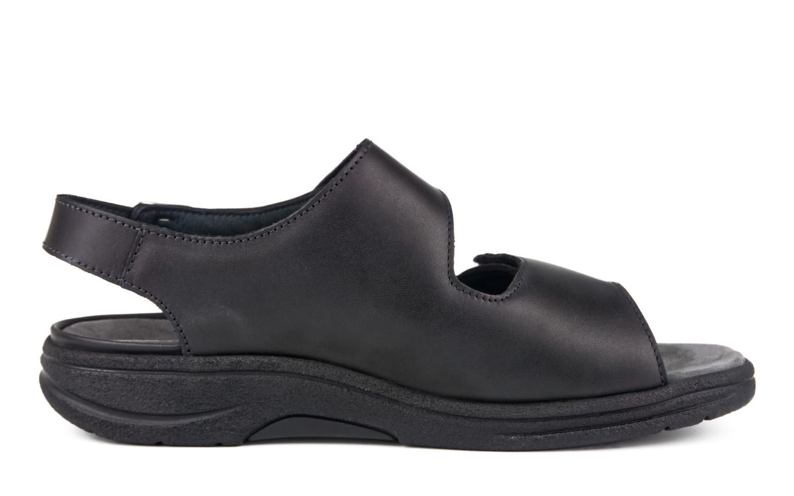 Der schwarze MICHAEL SportNappa Schuh steht auf einem neutralen Hintergrund und zeigt seine elegante Form und sportlichen Designelemente.