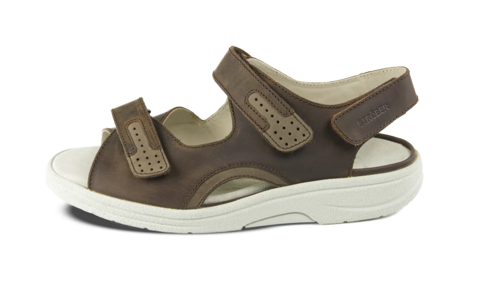 MALIK Nubuk Schuh in Ebony, seitliche Ansicht auf einem hellen Hintergrund, zeigt die weiche Textur und das elegante Design des Schuhs.