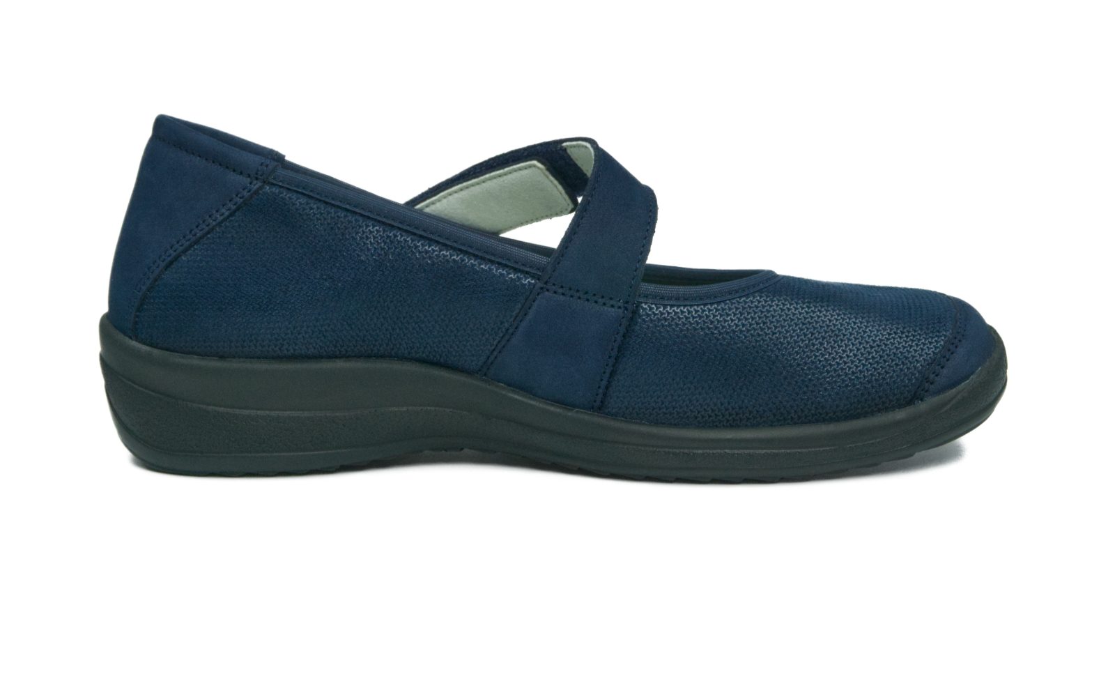 75018H_910+3_60_3.jpg MEL Stretch + Nubuk in blau, Schuh, Slipper, Sneaker, Mesh, Blau, Schuh, Slipper, Wanderschuh, Damen, Monkstrap, Sneaker, Slipper, Damen, Schnürlos, Klettverschluss, Schuh, Slipper, Damen, Navyblau, Gummi Sohle, slipper, Slipper, Blau, Mesh, Navy