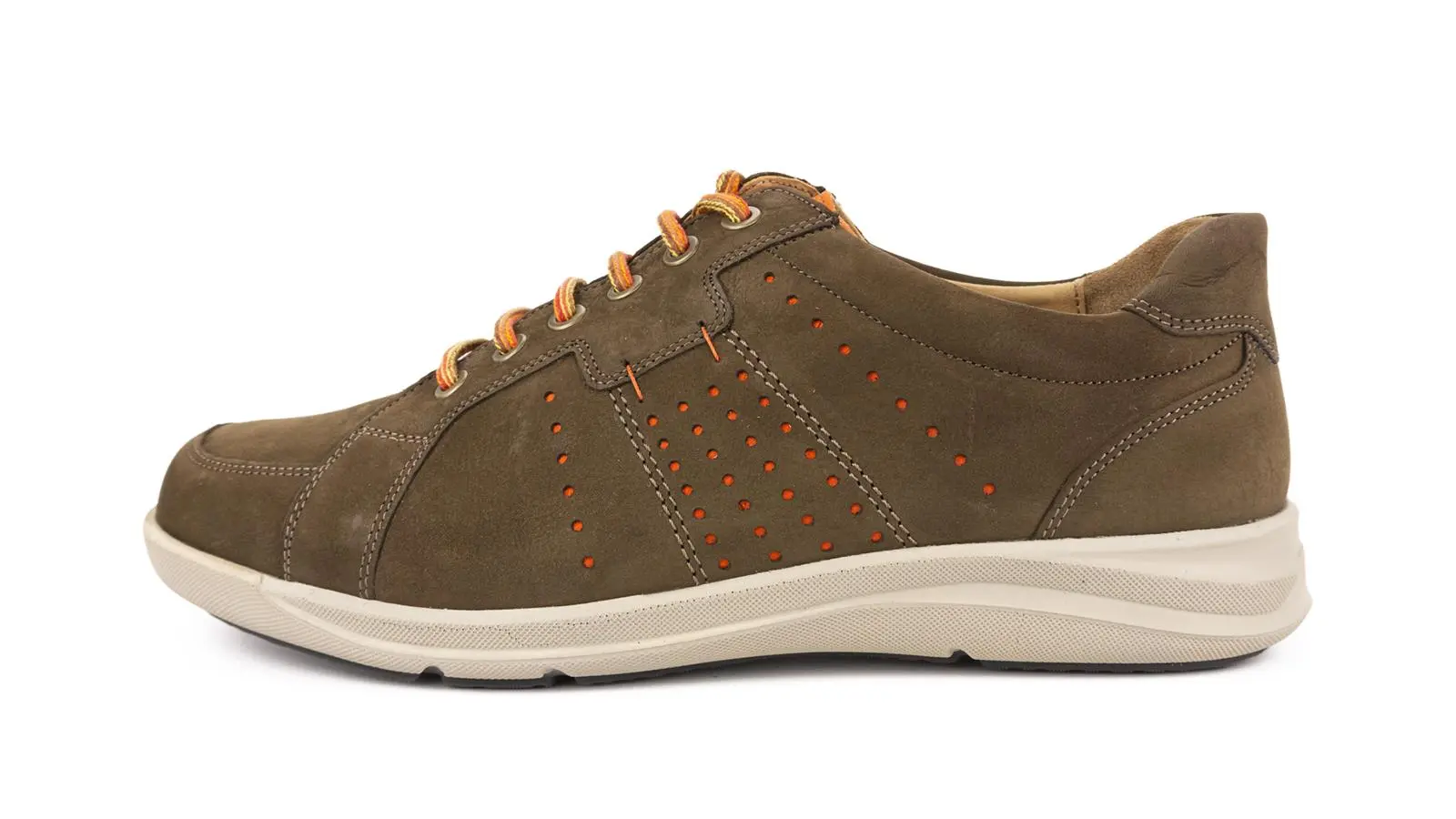 PASCAL Schuhe aus Nubuk in tartufo orange, elegant auf einem hellen Untergrund platziert.