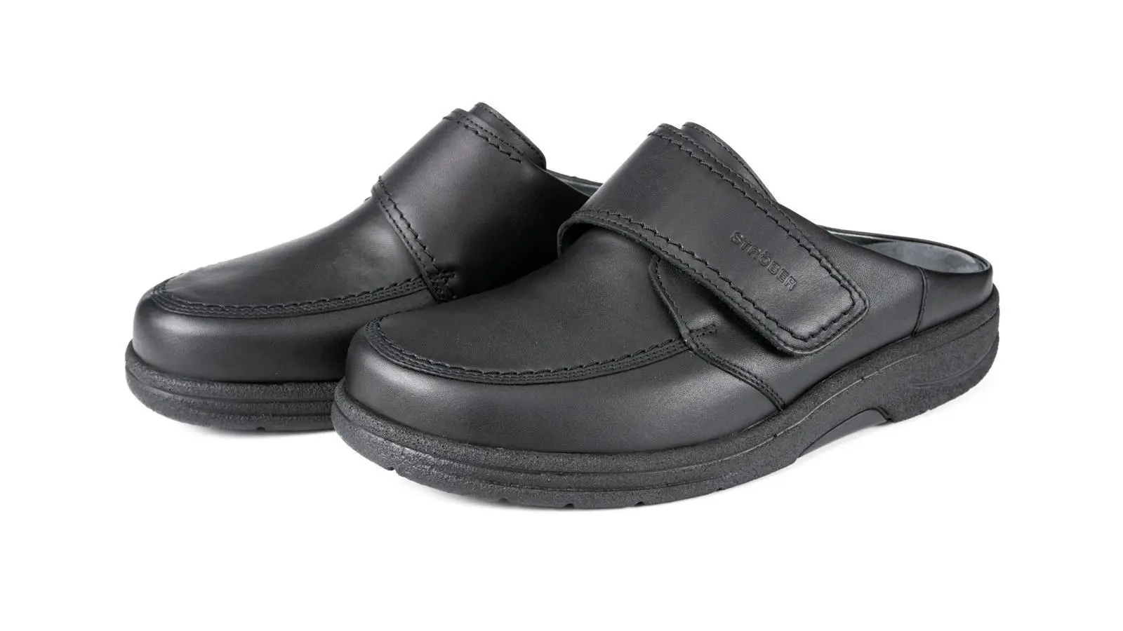 Schwarze MOSES SportNappa Schuhe in Weite H/J, seitlich positioniert auf einem neutralen Hintergrund.