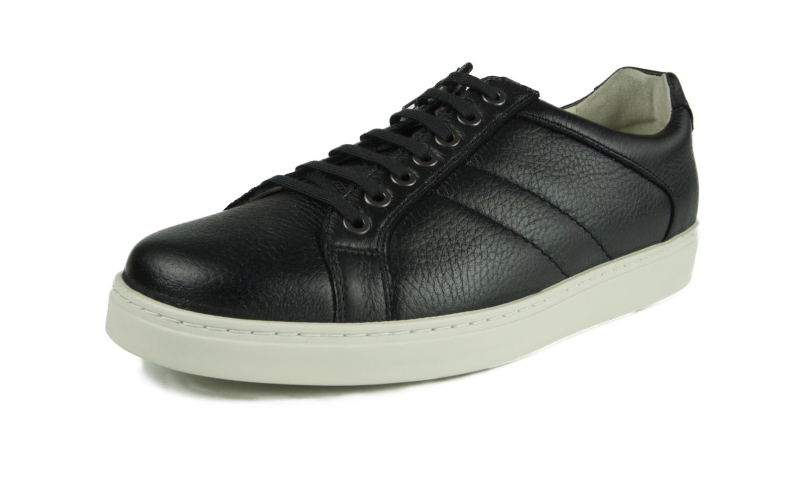 LOUIS Hirsch in schwarz, sneaker, leder, schwarz, sportlicher-schuh, weiße-sohle