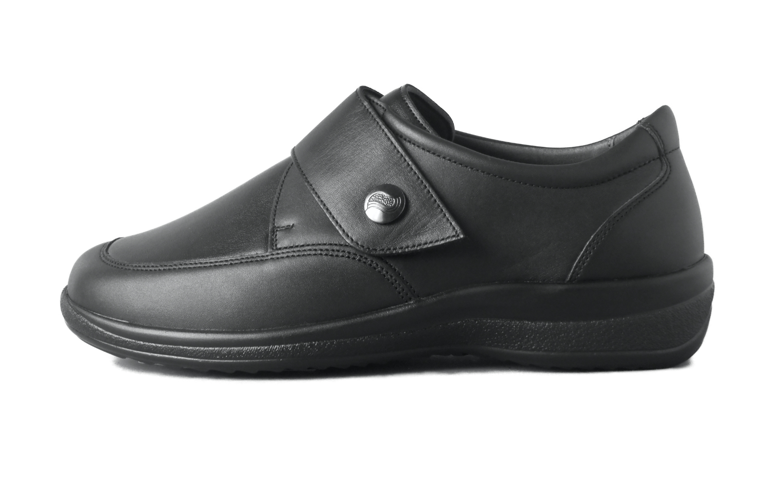 MASCHA Nappa+StretchNappa Weit in schwarz, Schuh, Slipper, Damen, Schwarz, Schnalle