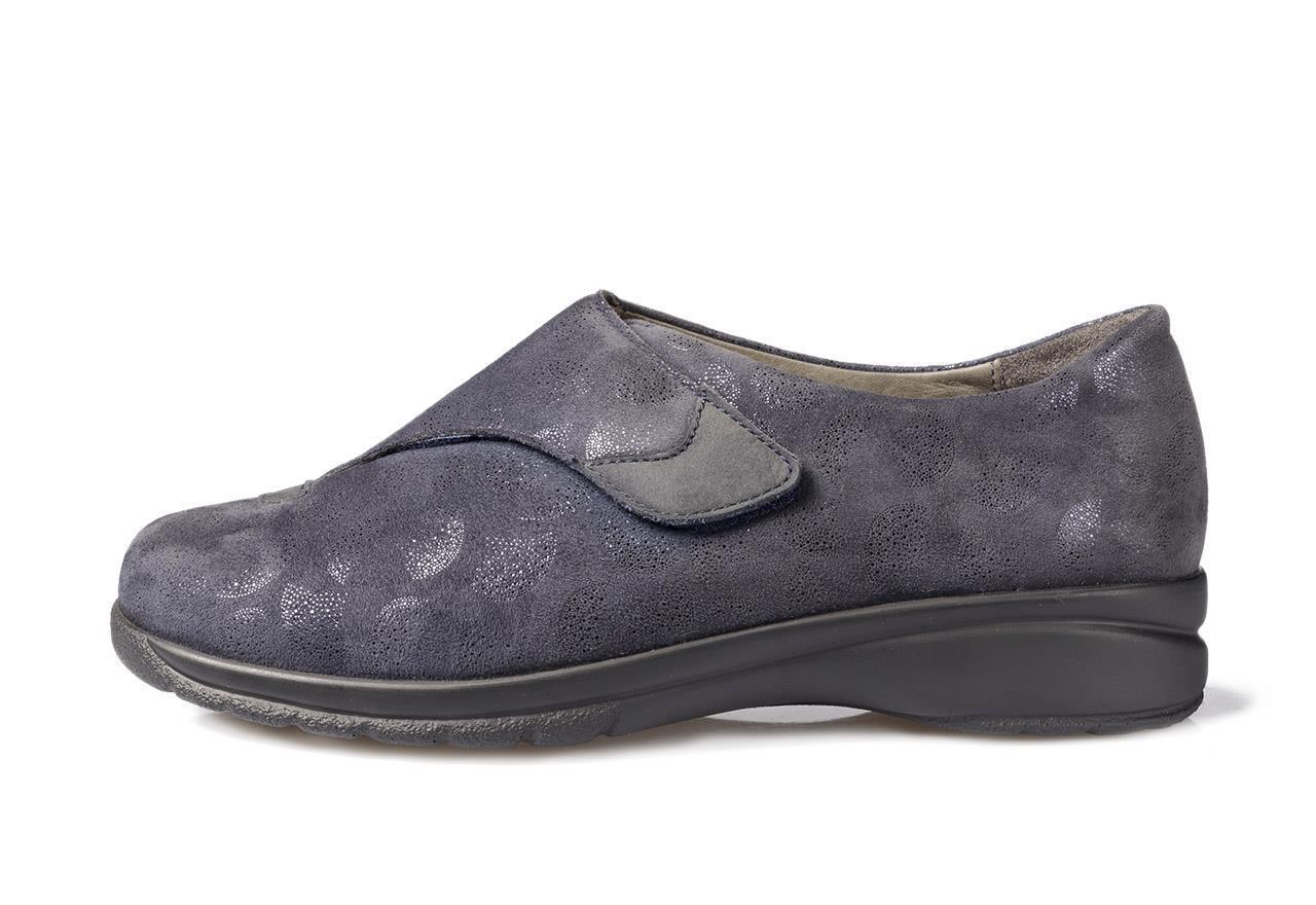 GIULIA LammVelourBedruckt in ocean, Wildleder, Schuhwerk, Schuh, Sneaker, Leinwand