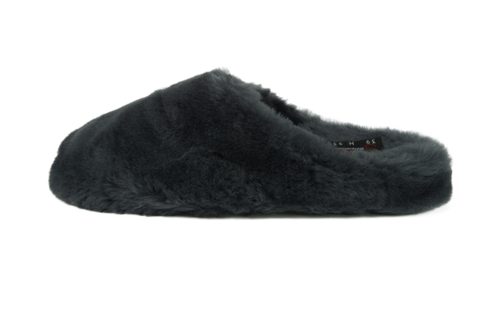 THOMAS Lammfell in anthrazit, Hausschuh, Hausschuhe, flauschig, pelzig, Slipper mit Fell