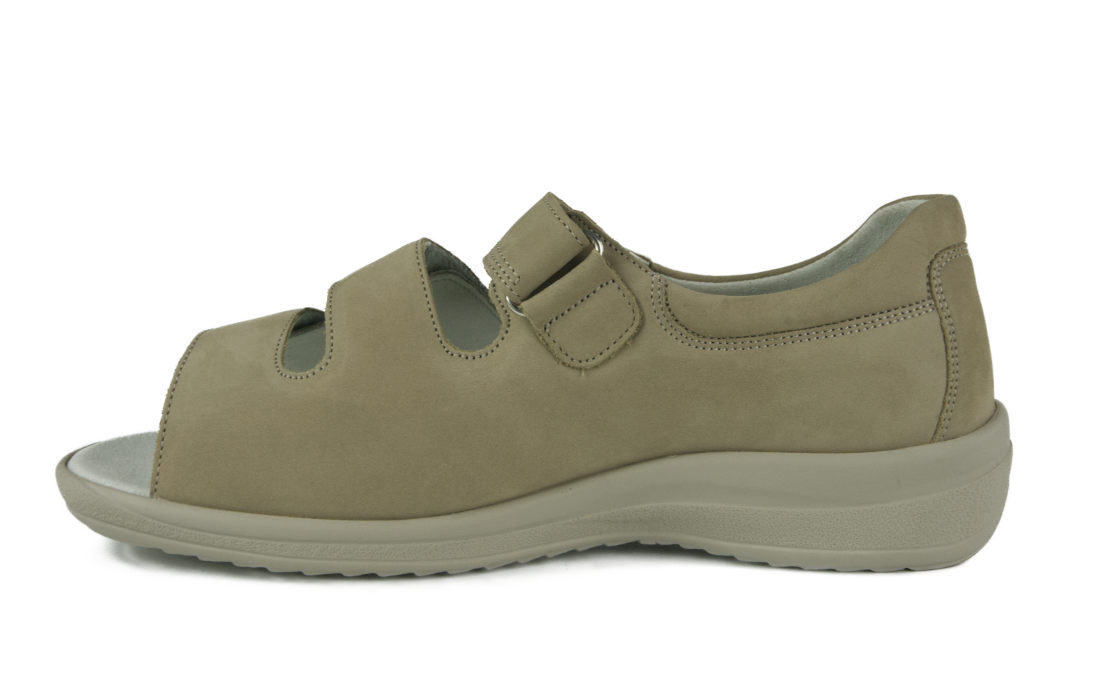 HEIKE Nubuk+LVLeaf in kiesel HEIKE Nubuk+LVLeaf in kiesel, Schuhwerk, Schuh, Sneaker, Sandale, Khaki
