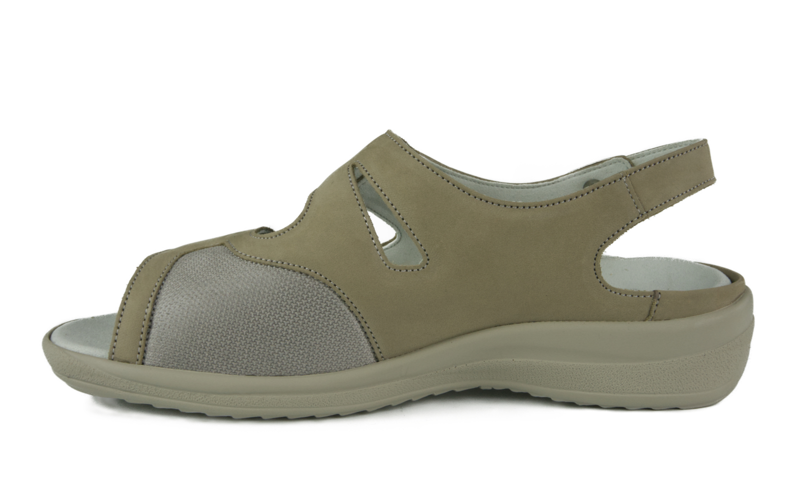HELGA Nubuk+StretchTetra in stein+marmor, elegant auf einem neutralen Hintergrund präsentiert, ideal für den Alltag.