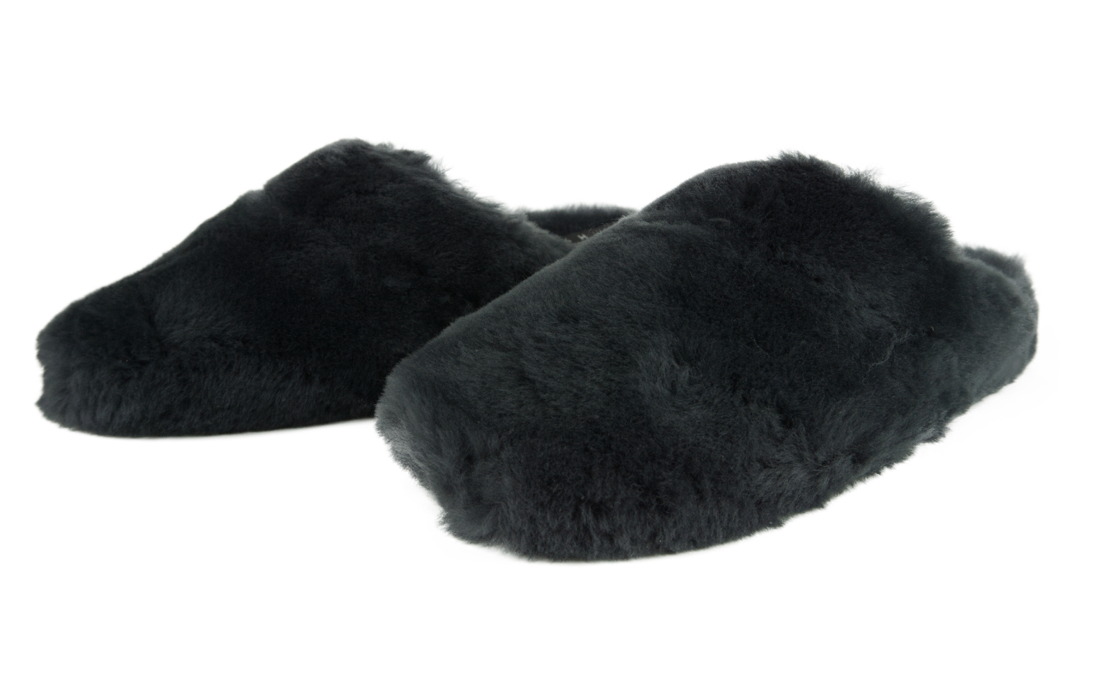 THOMAS Lammfell in anthrazit, Hausschuhe, Schlupfschuhe, Fell, Innenfutter, dunkel schwarz