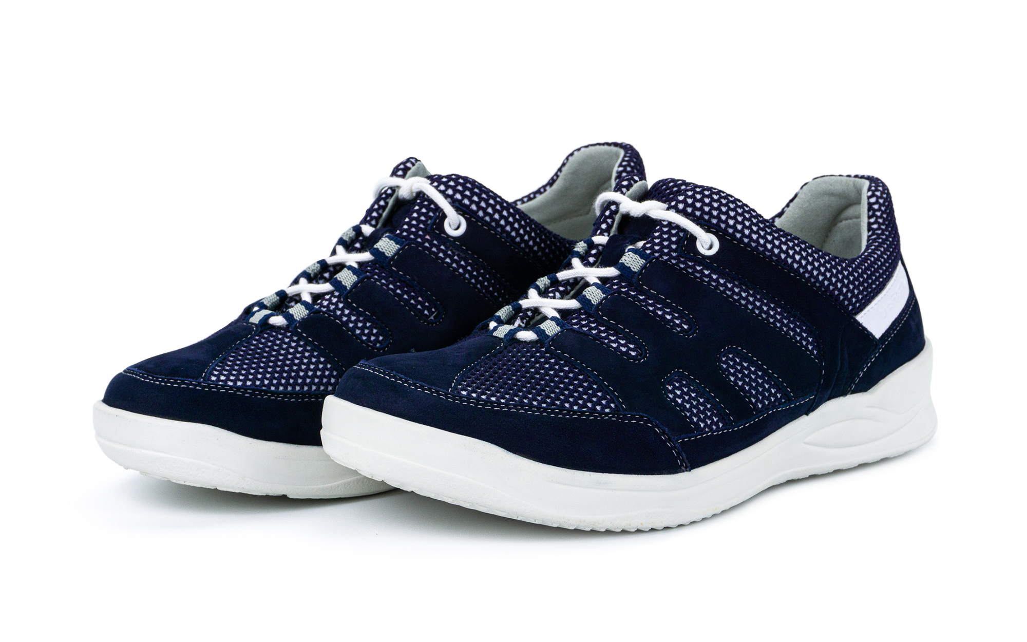 KLARISSA, Nubuk-Mesh in marine, Bekleidung, Schuhwerk, Schuh, Sneaker, Leinwand