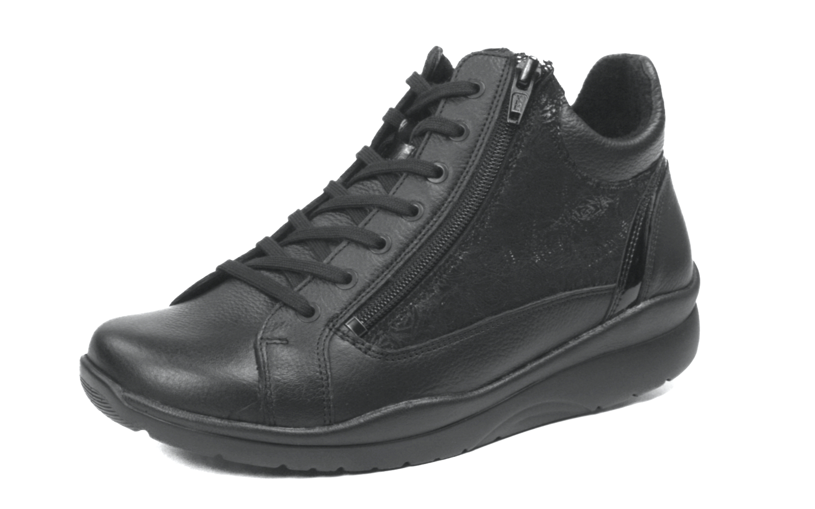 YOSHINO NappaSoft+LammVelourRose Warmfutter in schwarz, stiefel, schuhe, leder, schwarz, reissverschluss