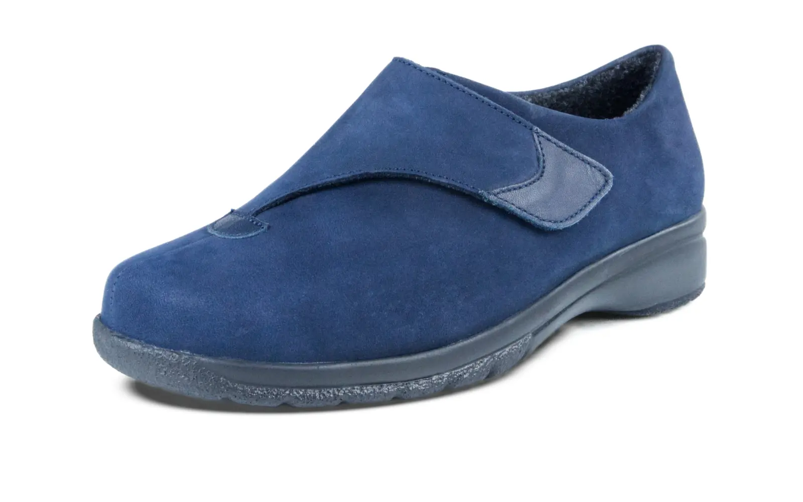 GIULIA Nubuk + Nappa in marine, elegant in der Schuhmitte platziert, zeigt die hochwertige Verarbeitung und den modernen Stil.